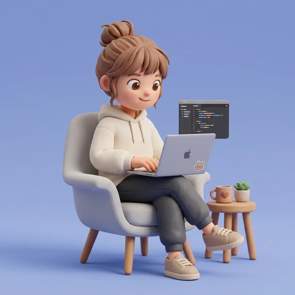 3D developer character